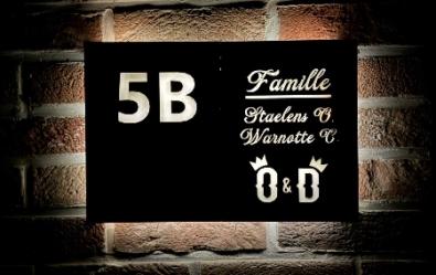Nouvelle création : plaques de maison personnalisées, éclairées et autonomes.