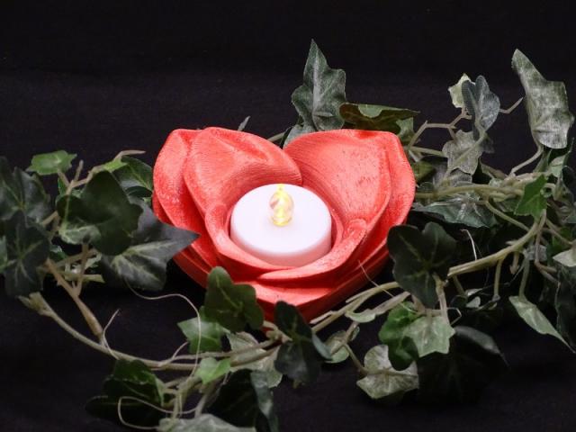 Porte bougie en forme de cœur pour vos diners en amoureux.